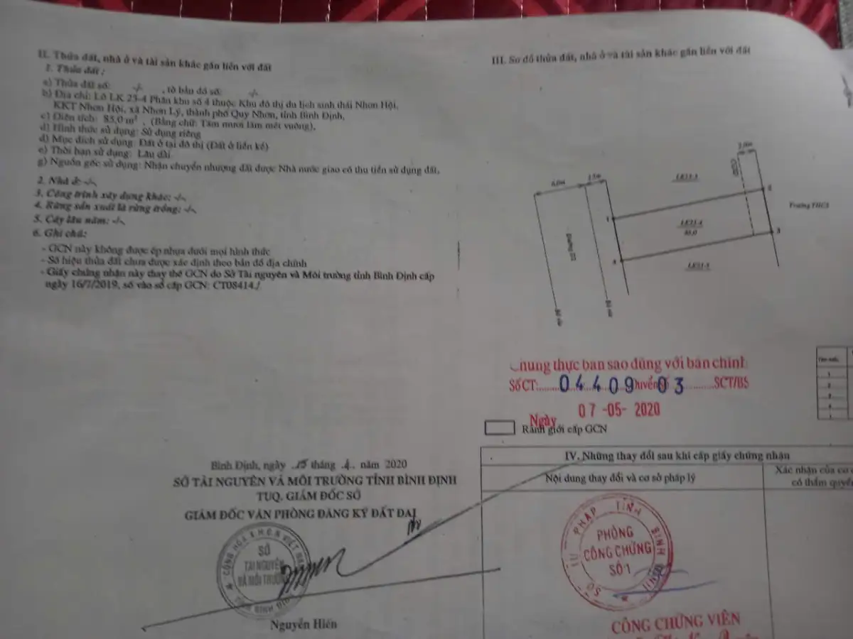 🔥 BÁN ĐẤT PHÂN KHU 4 NHƠN HỘI NEW CITY – GIÁ CHỈ 1 TỶ 490