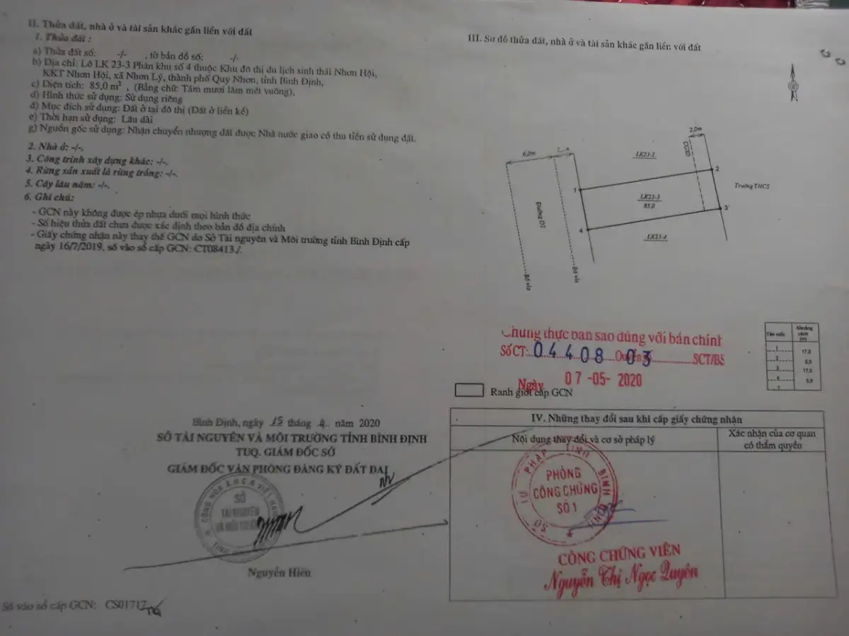 🔥 BÁN ĐẤT PHÂN KHU 4 NHƠN HỘI NEW CITY – GIÁ CHỈ 1 TỶ 490