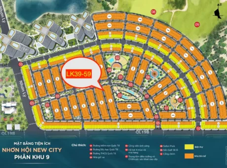 CHỦ BÁN GẤP LÔ LK39-59 – PHÂN KHU 9 NHƠN HỘI NEW CITY