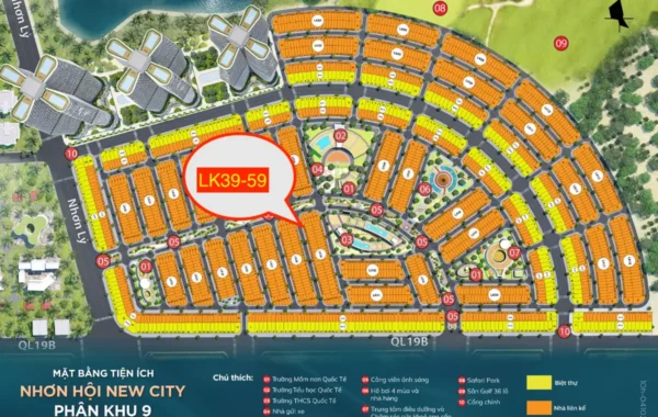 CHỦ BÁN GẤP LÔ LK39-59 – PHÂN KHU 9 NHƠN HỘI NEW CITY