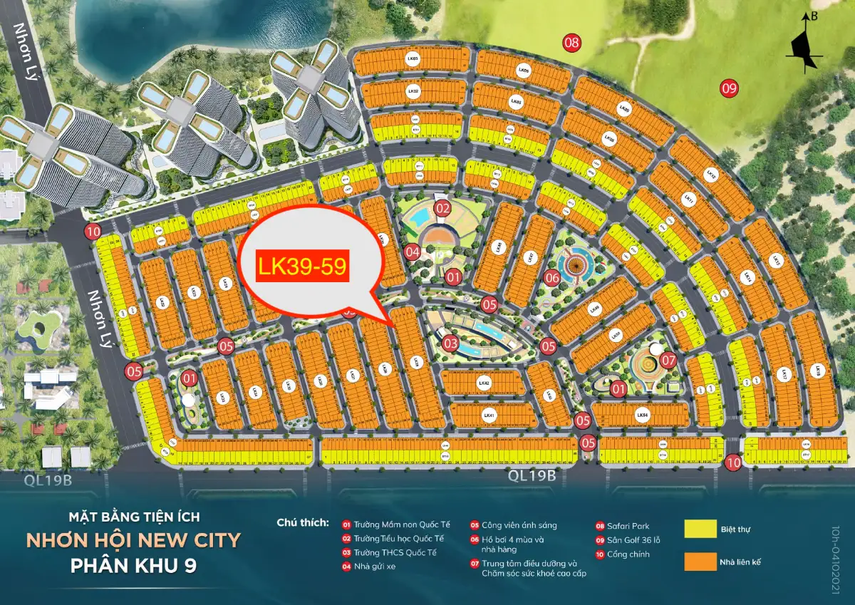 CHỦ BÁN GẤP LÔ LK39-59 – PHÂN KHU 9 NHƠN HỘI NEW CITY